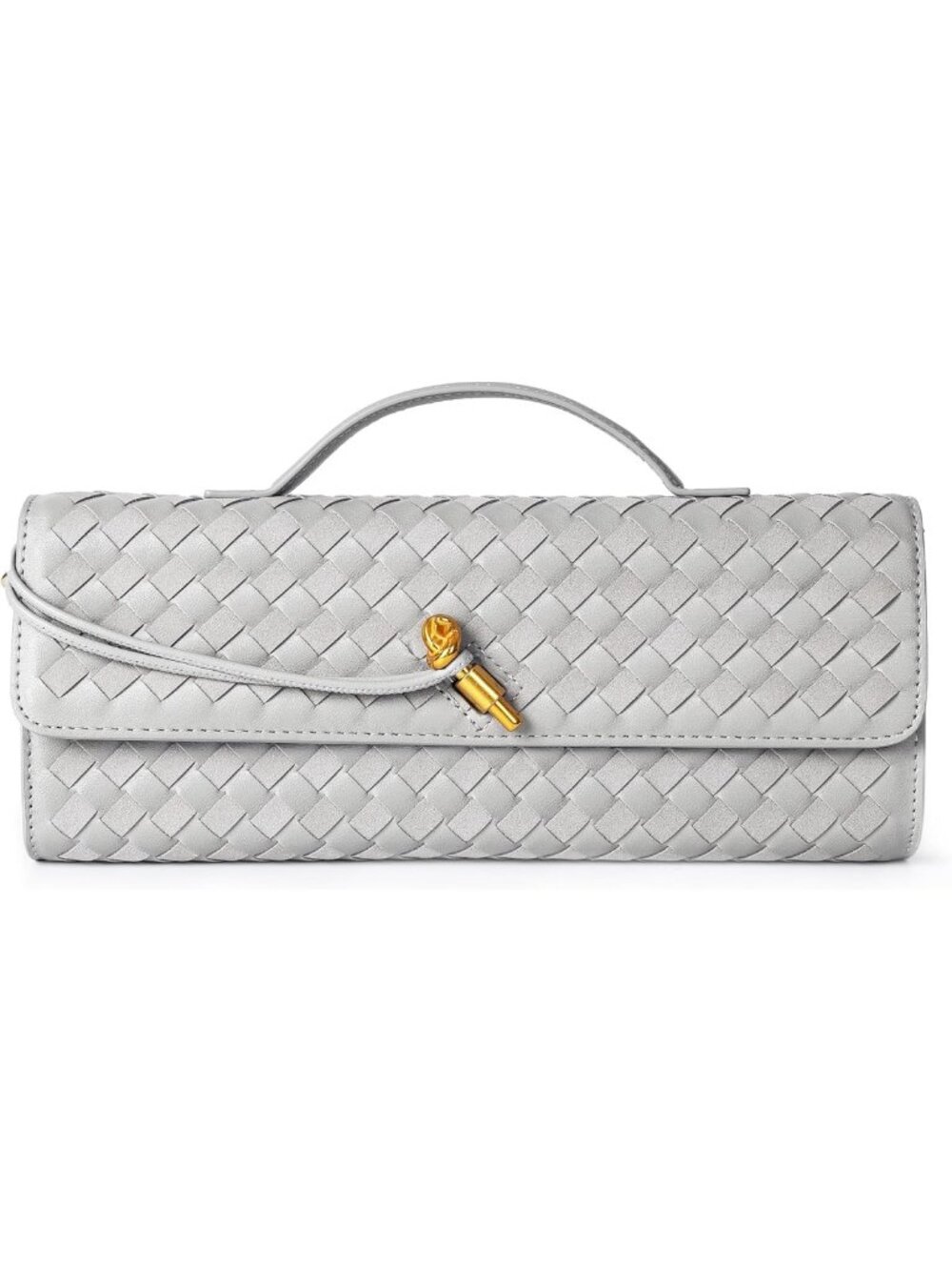 Woven Leather & Suede Evening Clutch Purse | Stylish Crossbody Handbag for Women